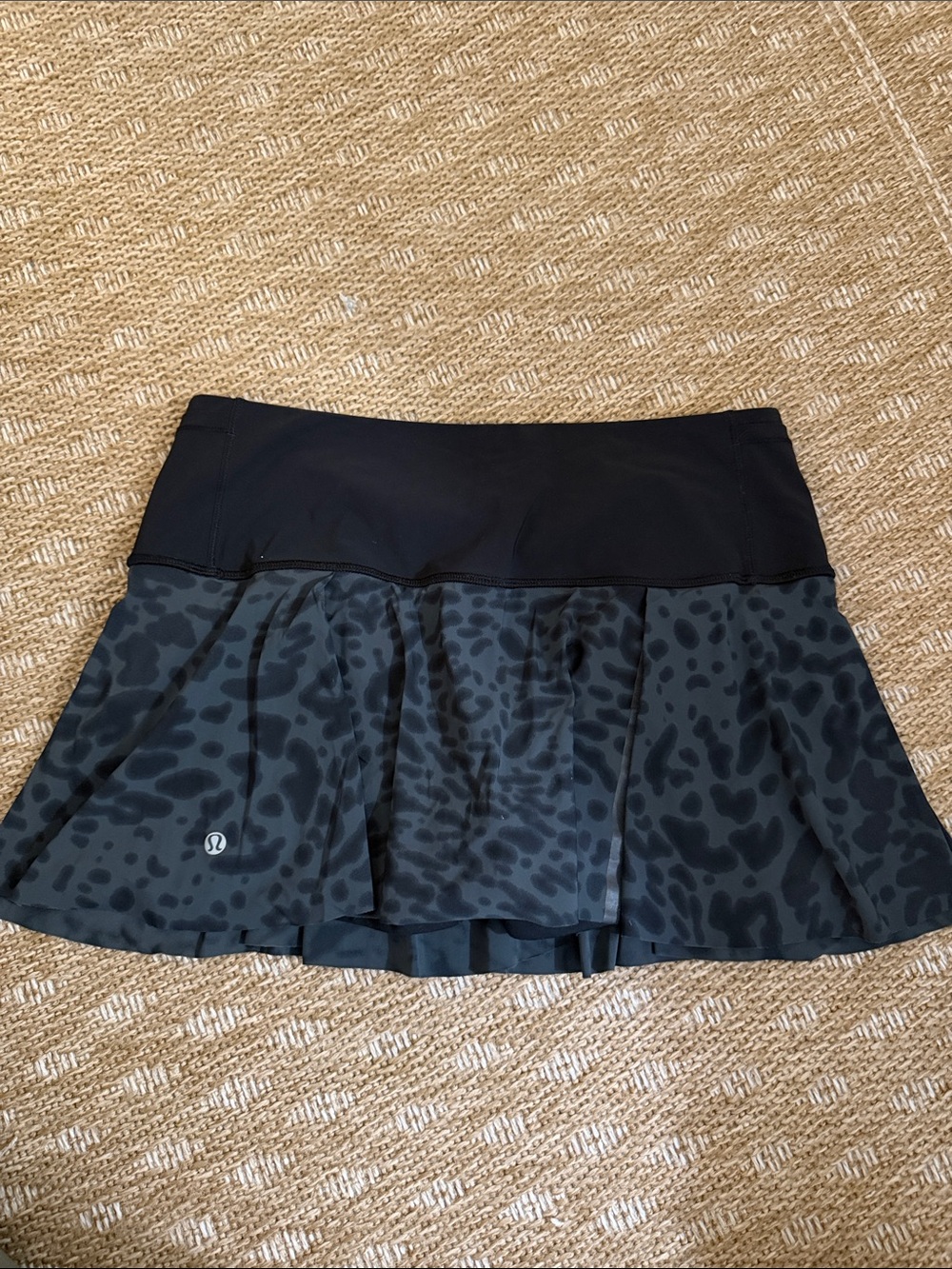 lululemon athletica Black Leopard-Print Skirt